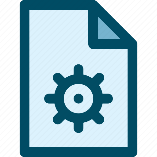Document, file, gear, settings icon - Download on Iconfinder