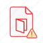 alert, pdf, office, file, document, extension, page 