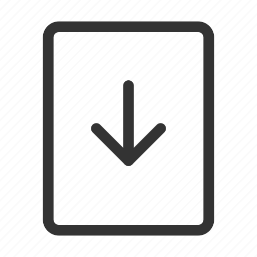 Arrow, document, down, download icon - Download on Iconfinder