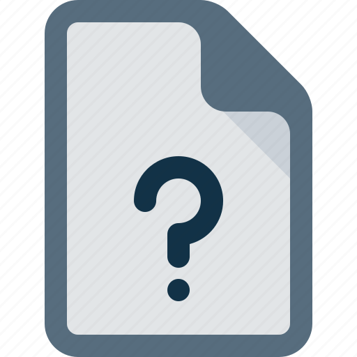 Document, faq, file, question icon - Download on Iconfinder