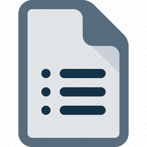 Document, file, list, text icon - Download on Iconfinder