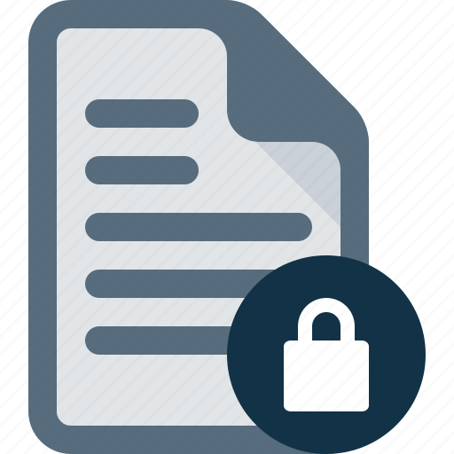 Block, document, file, lock, security icon - Download on Iconfinder