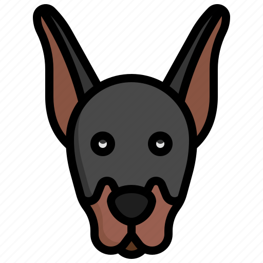 Doberman, pinscher, animal, kingdom, mammal, pet icon - Download on Iconfinder