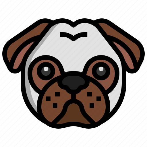 Pug, animal, kingdom, mammal, pet, animals icon - Download on Iconfinder