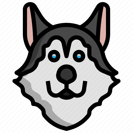 Siberian, husky, dog, nose, pets, dogs icon - Download on Iconfinder