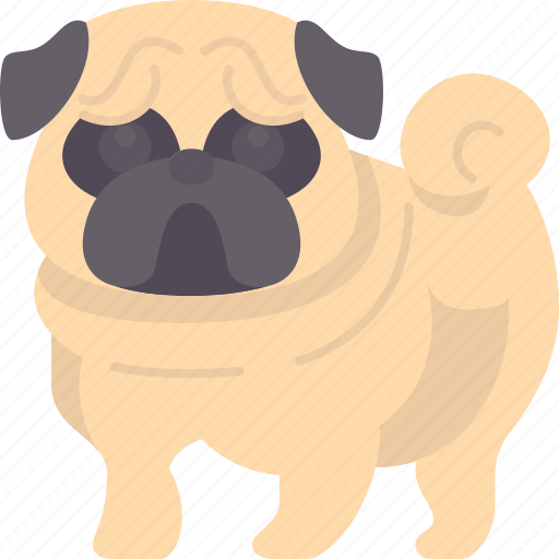 Pug, canine, dog, pet, breed icon - Download on Iconfinder