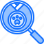 medal, award, paw, search, magnifier, show, sport, pet 