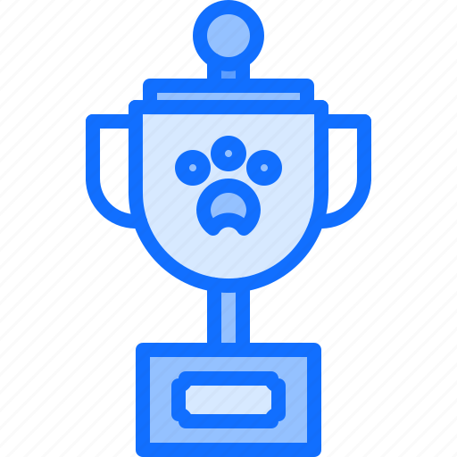 Cup, award, paw, show, sport, pet icon - Download on Iconfinder