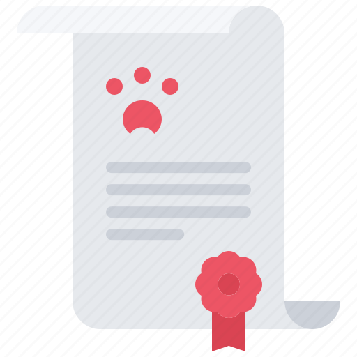 Diploma, document, paw, certificate, show, sport, pet icon - Download on Iconfinder