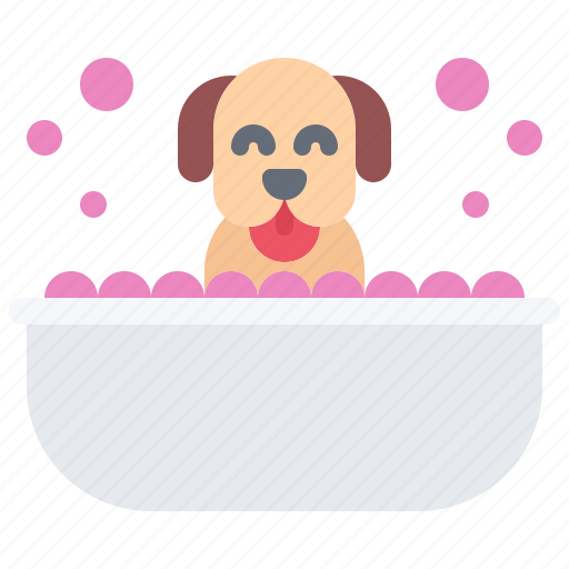 Wash, foam, bath, dog, pet, grooming icon - Download on Iconfinder