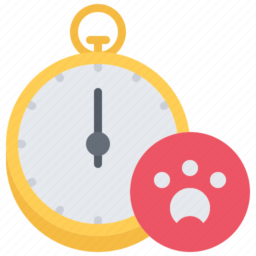 Stopwatch, time, paw, show, sport, pet icon - Download on Iconfinder