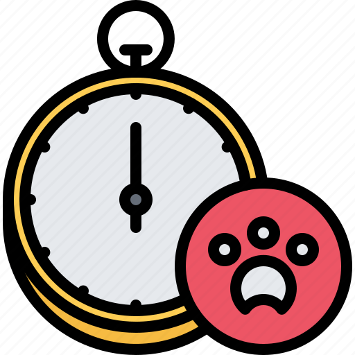 Stopwatch, time, paw, show, sport, pet icon - Download on Iconfinder
