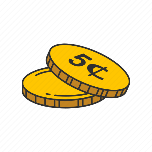 Cents, coins, five cents, nickles icon - Download on Iconfinder