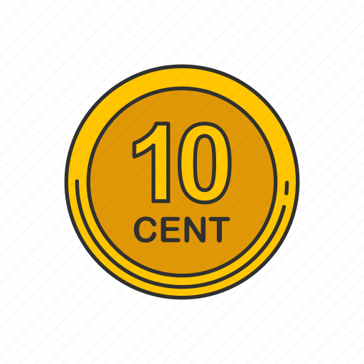 Cent, coin, money, ten cent icon - Download on Iconfinder