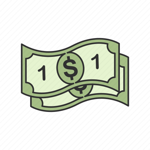 Bill, cash, one dollar, dollars icon - Download on Iconfinder