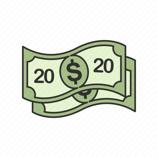 Cash, dollar, twenty, twenty dollars icon - Download on Iconfinder