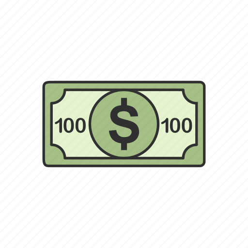 Bill, dollar, one hundred, one hundred dollars icon - Download on Iconfinder
