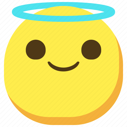 Angel, emoji, emoticon, expression, happy, smileys icon - Download on Iconfinder