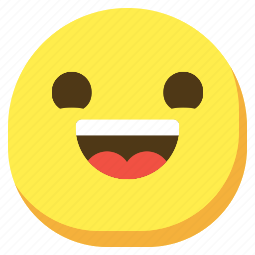 Emoji, emoticon, expression, happy, open, smile, smileys icon - Download on Iconfinder