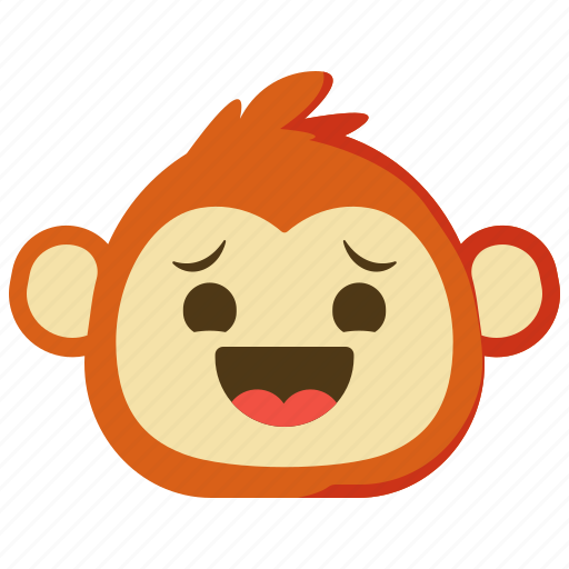 Monkeys, akward, moments, emoji, emotion, face icon - Download on Iconfinder