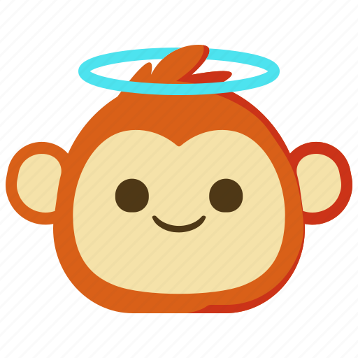 Monkeys, angel, kind, emoji, emotion, feeling icon - Download on Iconfinder