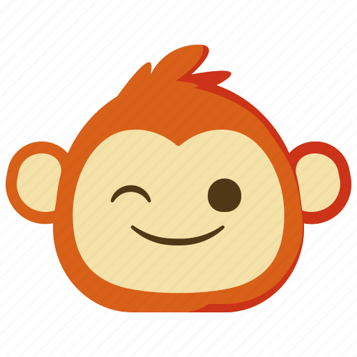 Monkeys, blink, wink, emoji, emotion, feeling icon - Download on Iconfinder