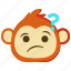 monkeys, confused, wondering, emoji, emotion, feeling 