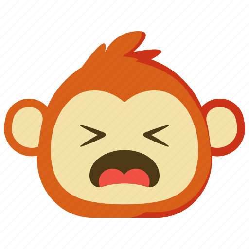 Monkeys, cranky, mad, emoji, emotion, feeling, emotag icon - Download on Iconfinder