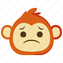 monkeys, disappointed, emoji, emotion, face