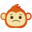 monkeys, disappointed, emoji, emotion, face 