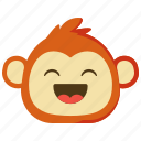 monkeys, fun, laugh, happy, emoji, emotion, smiley