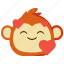 monkeys, happy, loved, emoji, emotion, feeling 