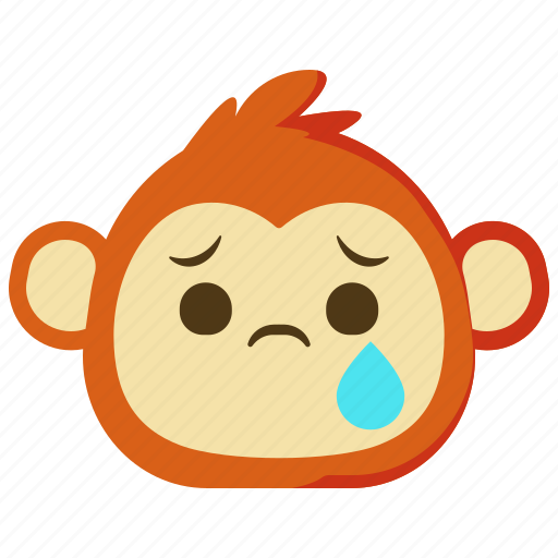 Monkeys, sad, cry, emoji, emotion, feeling icon - Download on Iconfinder