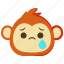 monkeys, sad, cry, emoji, emotion, feeling 