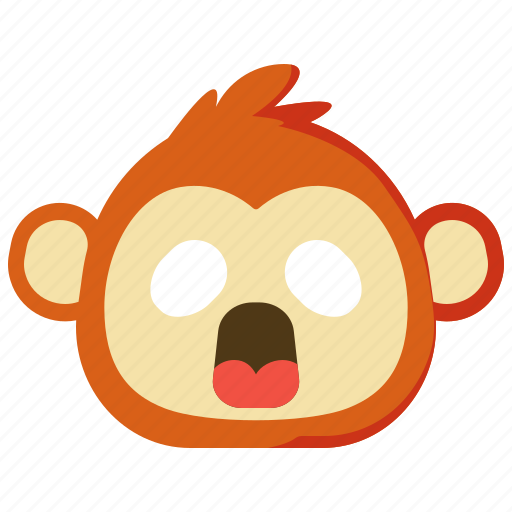 Monkeys, scared, surprised, emoji, emotion, feeling icon - Download on Iconfinder