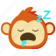 monkeys, sleep, snoring, emoji, emotion, feeling 