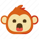 monkeys, surprised, emoji, emotion, face