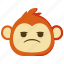 monkeys, suspicious, annoyed, emoji, emotion, feeling 