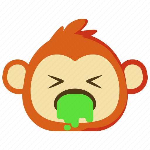 Monkeys, throwup, sick, emoji, emotion, feeling icon - Download on Iconfinder
