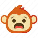 monkeys, very, surprised, emoji, emotion, face