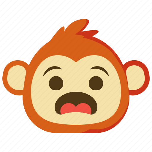 Monkeys, very, surprised, emoji, emotion, face icon - Download on Iconfinder