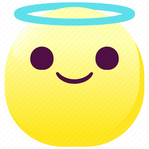 Angel, emoji, emoticon, emotion, happy, smileys icon - Download on Iconfinder