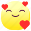 emoji, emoticon, happy, loved, smileys, sticker 