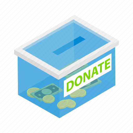 Box, charity, donate, donation, gift, help, isometric icon - Download on Iconfinder