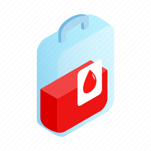 Aid, blood, bloodshot, donor, drop, droplet, isometric icon - Download on Iconfinder