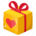 box, birthday, present, ribbon
