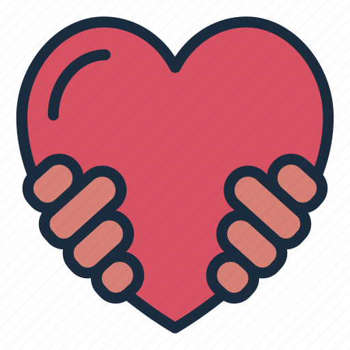 Charity, hand, hug, heart, love, romance, care icon - Download on Iconfinder