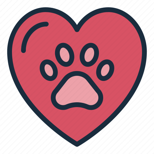 Pet, care, love, heart, paw, donation, charity icon - Download on Iconfinder