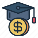 scholarship, collage, university, mortarboard, donation, charity, education, finance