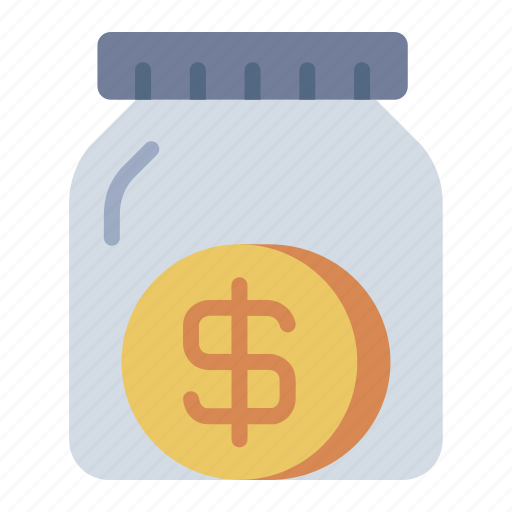 Donation, jar, tip, bottle, coin, fund, finance icon - Download on Iconfinder